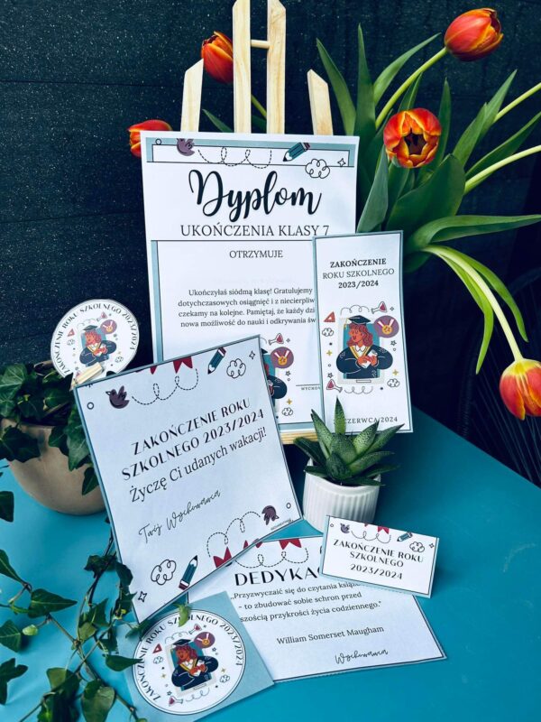 dyplomy na zakończenie roku