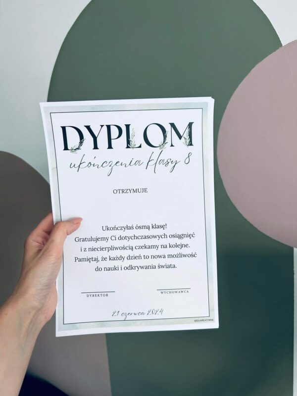 dyplomy zakończenie roku szkolnego