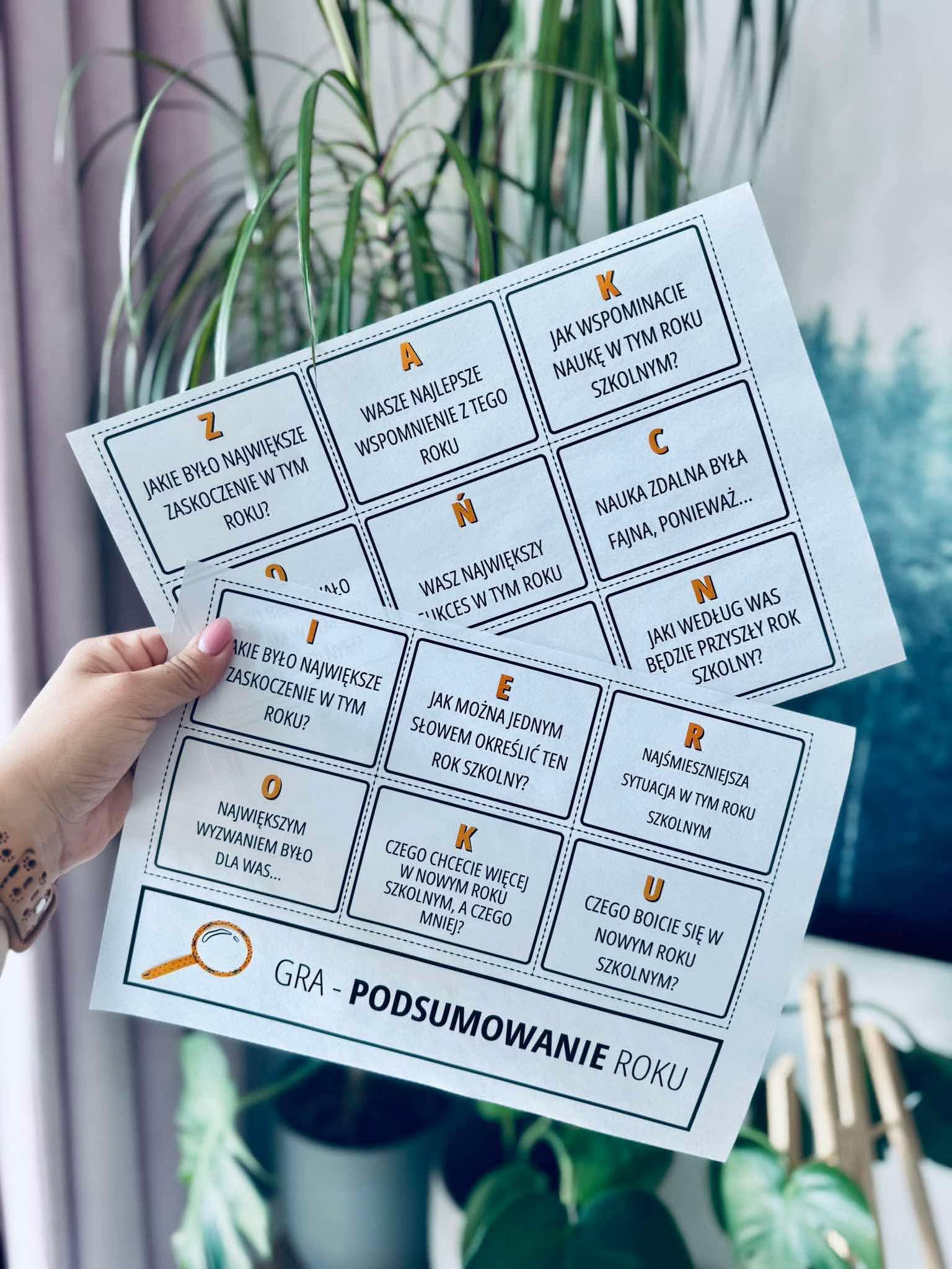 GRA PODSUMOWANIE ROKU SZKOLNEGO